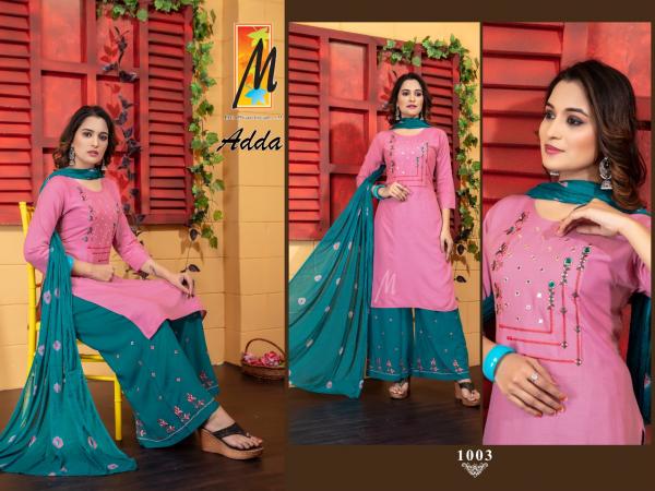 Adda Plazo Rayon Embroidery Designer Readymade suit